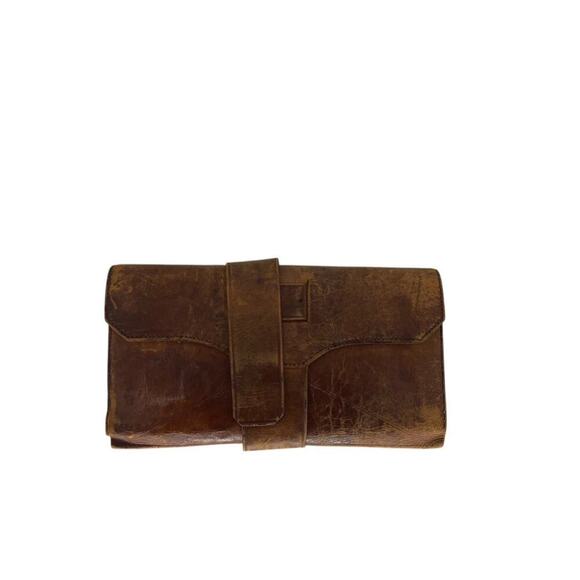 Antique 19th Century leather GENTLEMANS WALLET signed 1828 - Picture 8 of 12